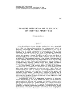 european integration and democracy: some sceptical reflections