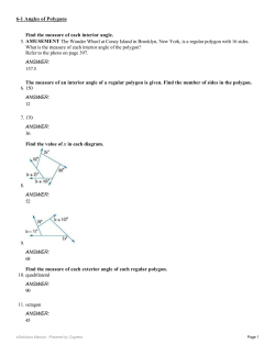 Find the measure of each interior angle. 5. AMUSEMENT The