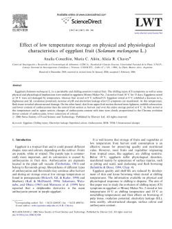 Effect of low temperature storage on physical and physiological