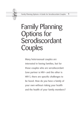 Family Planning Options for Serodiscordant Couples