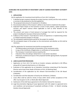Land Allocation Guidelines (June 2016)