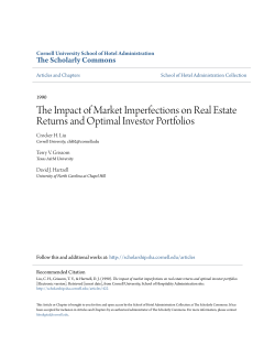 The Impact of Market Imperfections on Real Estate Returns and