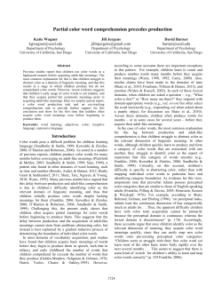 Partial color word comprehension precedes production