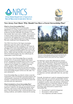 New Jersey Fact Sheet: Why Should You Have a Forest