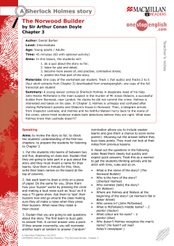 The Norwood Builder A Sherlock Holmes story