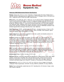 Datascope 3000 Multiparameter Monitor Specifications: Display