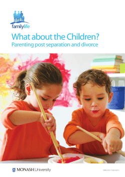 What about the children? : parenting post separation
