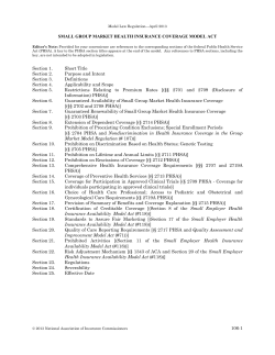106-1 SMALL GROUP MARKET HEALTH INSURANCE