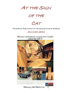 AT THE SIGN - Cougar Club of America