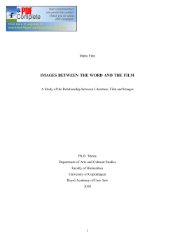 images between the word and the film