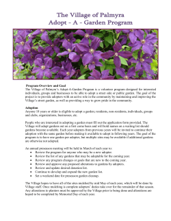 Adopt a Garden Program Info