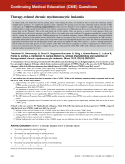 Continuing Medical Education (CME) Questions