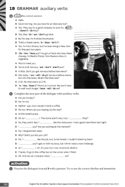 ~ 18 GRAMMAR auxiliary verbs