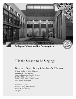 KSCC Winter Concert 2015 Program - Kennett Symphony Children`s