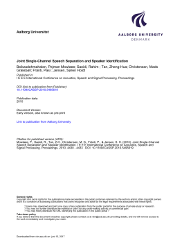 Joint Single-Channel Speech Separation - VBN