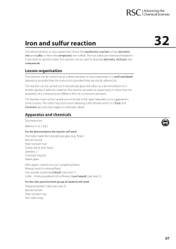 Iron and sulfur reaction
