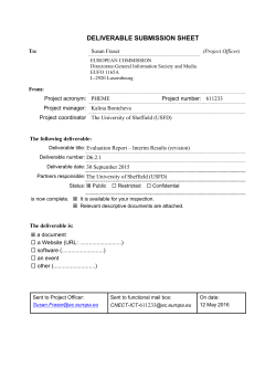 Evaluation report - interim results - revised - Cordis