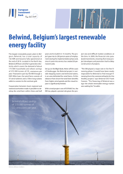 Belwind, Belgium`s largest renewable energy facility