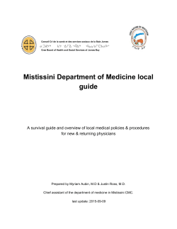 Mistissini Department of Medicine local guide