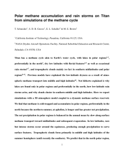 Polar methane accumulation and rain storms on