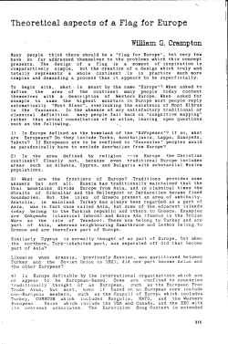 Theoretical Aspects of a Flag for Europe, by William G. Crampton