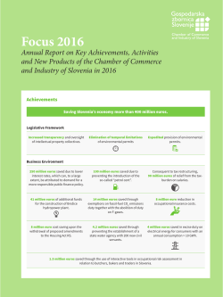 Focus 2016 - Chamber of Commerce and Industry of Slovenia