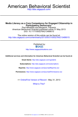 Media Literacy as a Core Competency for Engaged Citizenship