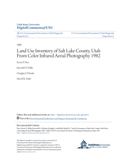 Land Use Inventory of Salt Lake County, Utah From Color Infrared