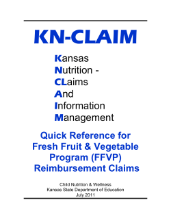 FFVP Reimbursement Claims - KN
