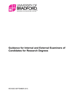 Guidance for internal and external examiners