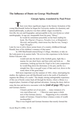 The Influence of Dante on George MacDonald