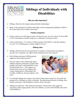 Siblings of Individuals with Disabilities