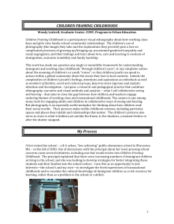 CHILDREN FRAMING CHILDHOODS_process