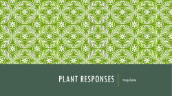 PLANT RESPONSES tropisms