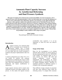 Ammonia Plant Capacity Increase by Autothermal Reforming and