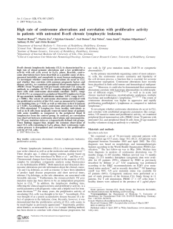 High rate of centrosome aberrations and correlation with