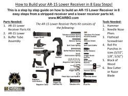 How to Build your AR-15 Lower Receiver in 8 Easy Steps!