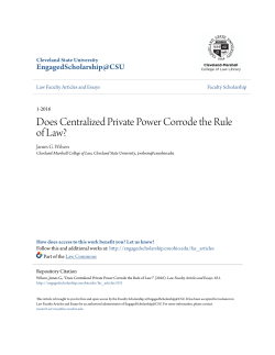 Does Centralized Private Power Corrode the Rule of Law?