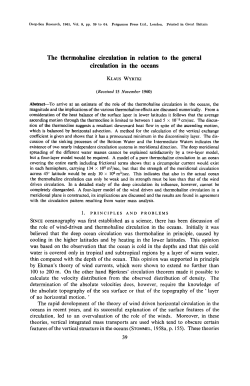 The thermohaline circulation in relation to the general circulation in
