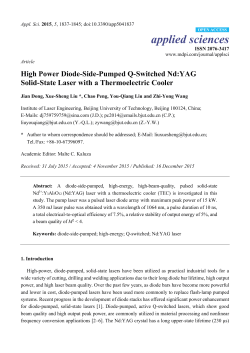High Power Diode-Side-Pumped Q-Switched Nd:YAG