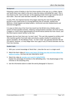 Life in the trenches