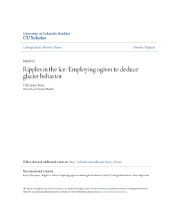 Ripples in the Ice: Employing ogives to deduce glacier