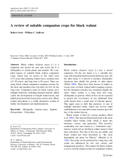 A review of suitable companion crops for black walnut