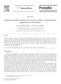 Prediction of public and private university students` communication