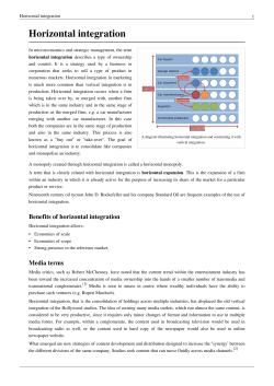 Horizontal integration