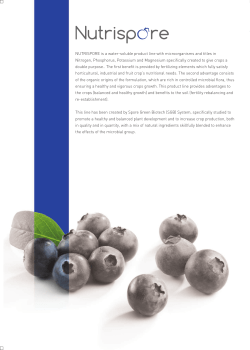 NUTRISPORE is a water-soluble product line with microorganisms