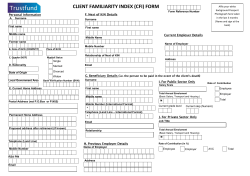 client familiarity index (cfi) form