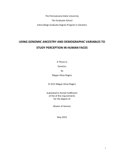 USING GENOMIC ANCESTRY AND DEMOGRAPHIC VARIABLES