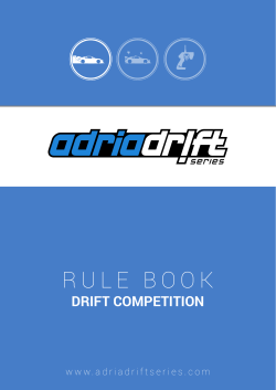 RULE BOOK - Adria Drift SERIES