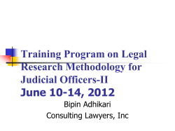 Training Program on Legal Research Methodology